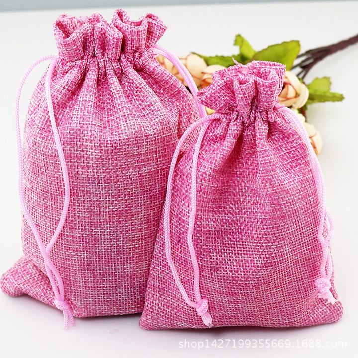 Set of 50 Natural Linen Gift Bags