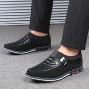 Men's black round toe casual shoes, view 6 - MRSLM