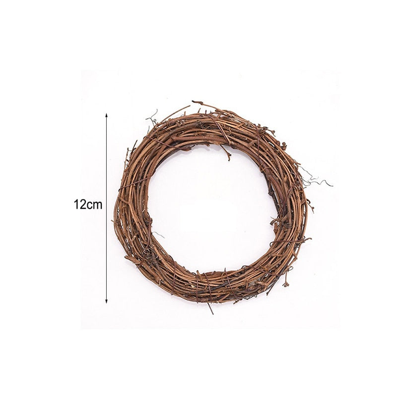 natural rattan wreath for wedding decor, view 3 - MRSLM