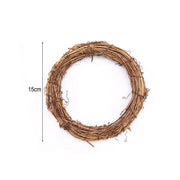 natural rattan wreath for wedding decor, view 4 - MRSLM