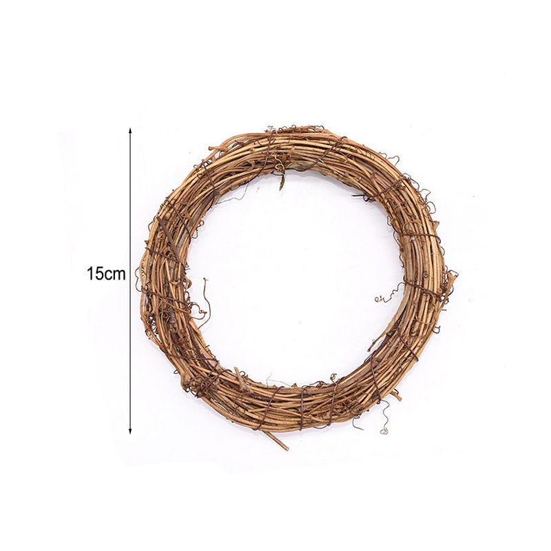 natural rattan wreath for wedding decor, view 4 - MRSLM