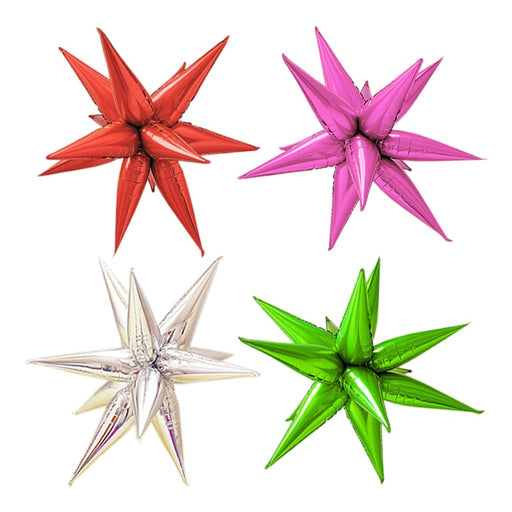 star shaped foil balloon set 12 pcs - MRSLM