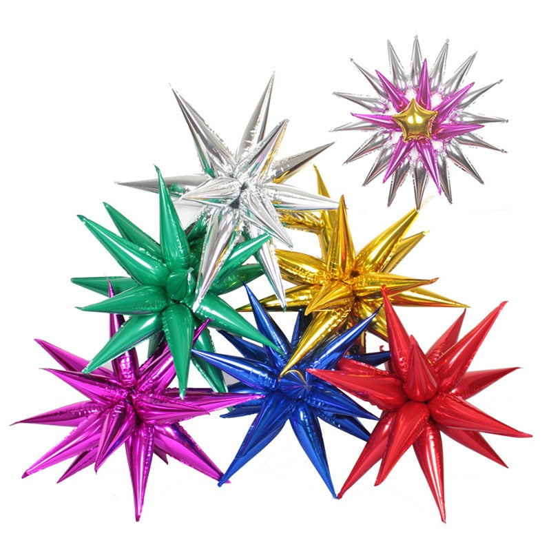 star shaped foil balloon set 12 pcs, view 14 - MRSLM