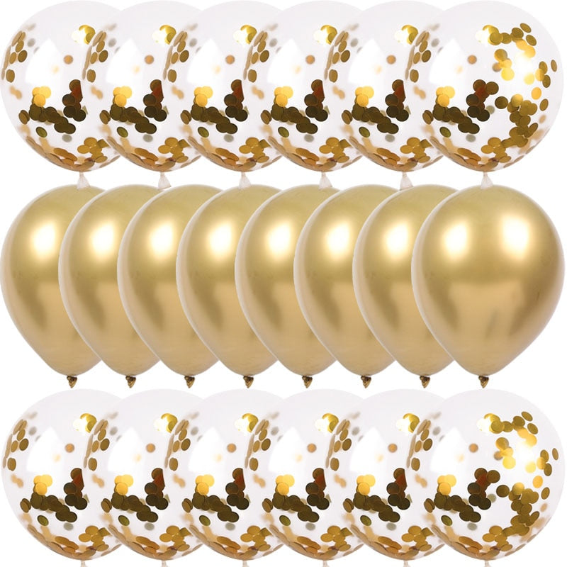 20 confetti latex balloons - MRSLM