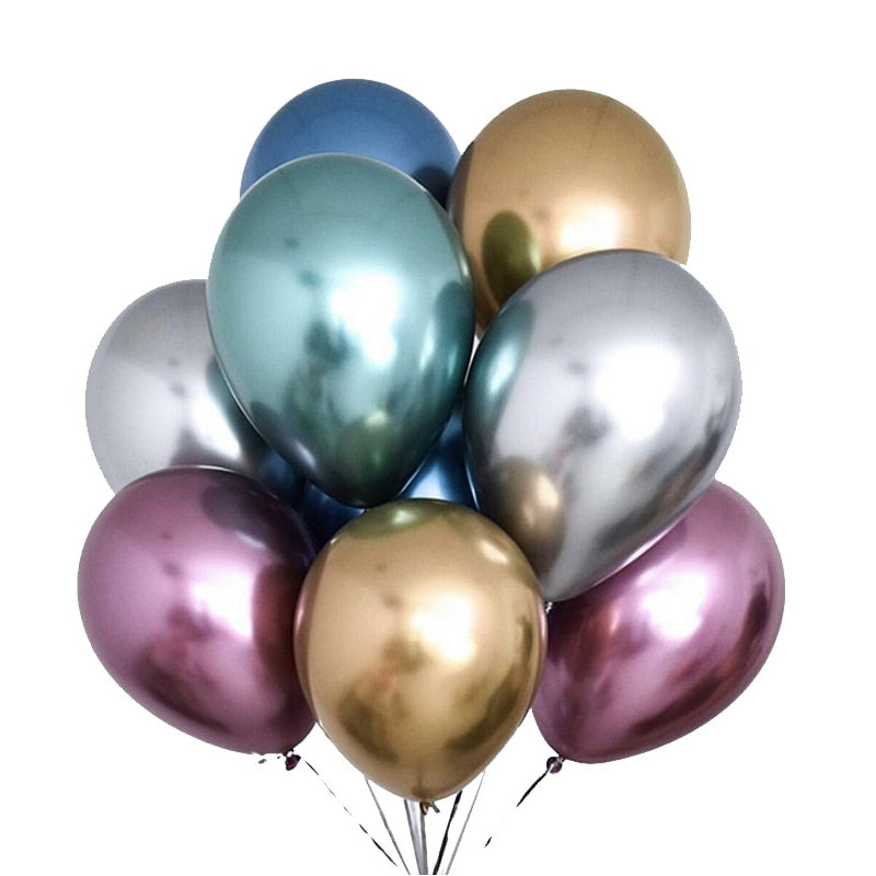metallic latex balloon set 10 pcs, view 10 - MRSLM