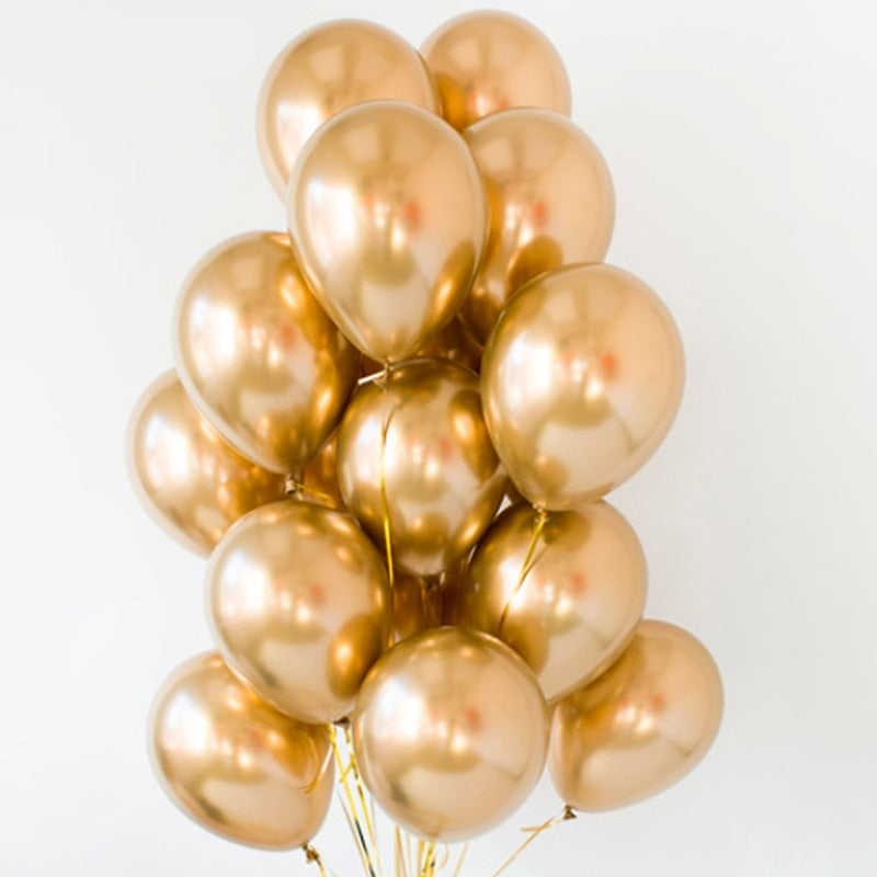 metallic latex balloon set 10 pcs - MRSLM
