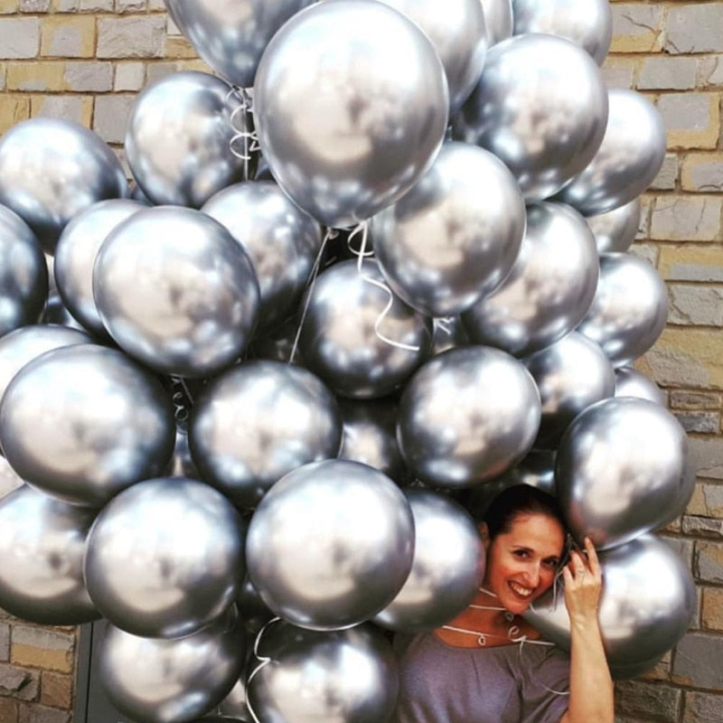 metallic latex balloon set 10 pcs, view 14 - MRSLM