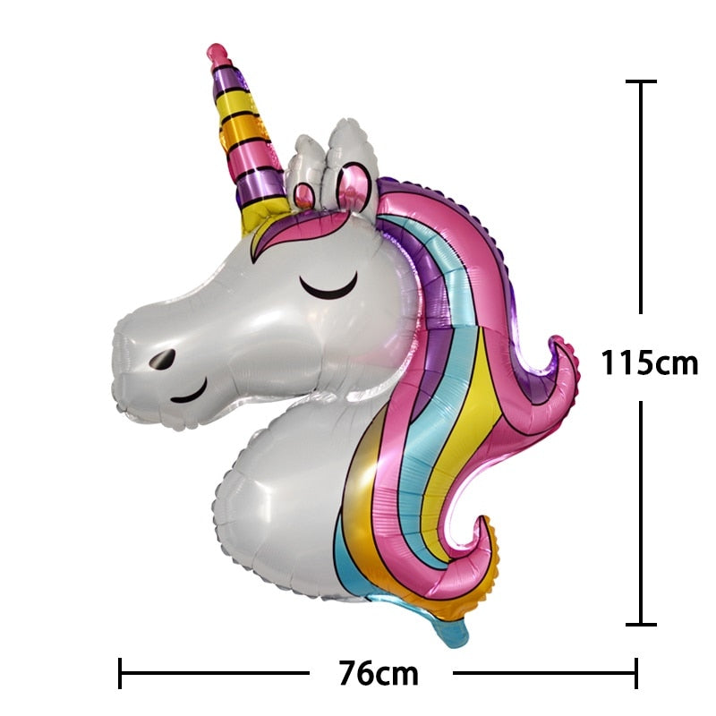 Rainbow Unicorn Balloons 6 pcs/Set