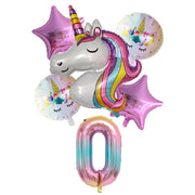 Rainbow unicorn balloons, view 8 - MRSLM