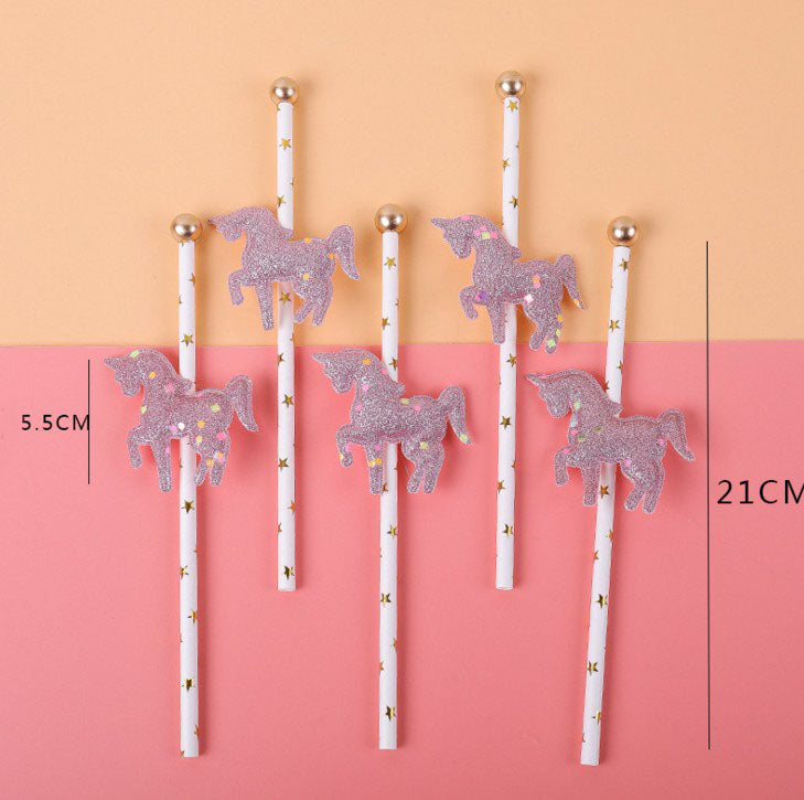 glitter unicorn cake toppers, view 8 - MRSLM