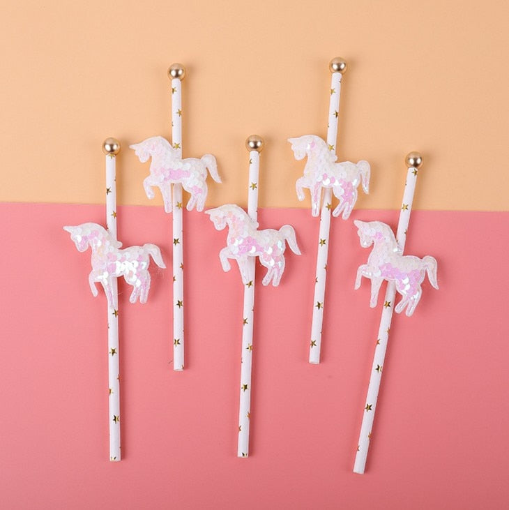 glitter unicorn cake toppers, view 4 - MRSLM