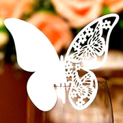 butterfly shaped party tags, view 2 - MRSLM
