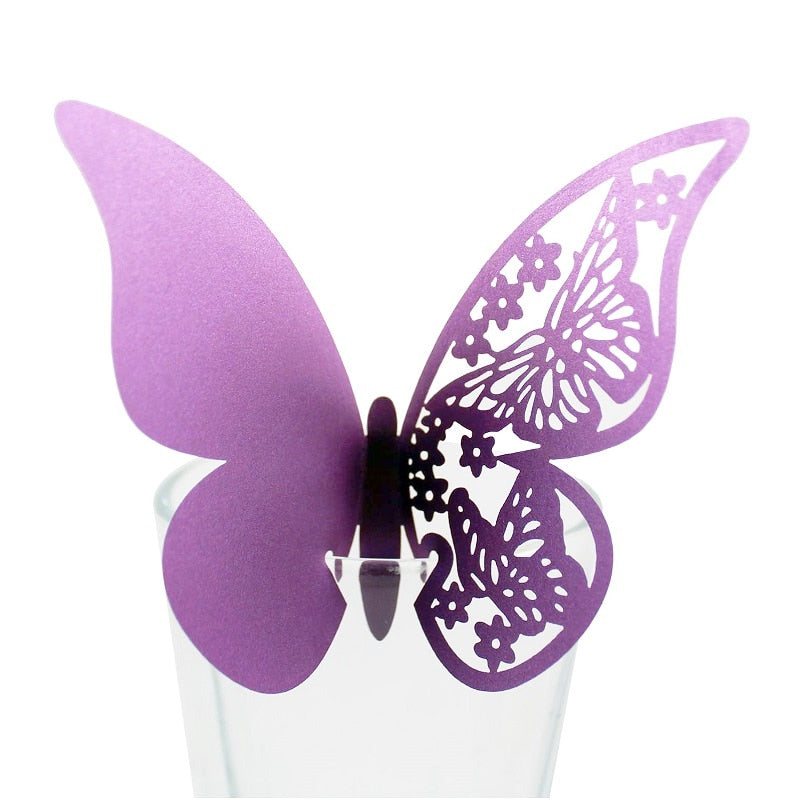 Butterfly Shaped Glass Tags