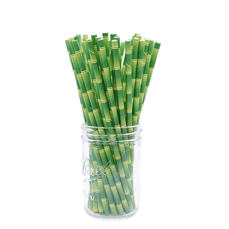 bamboo design paper straws, view 2 - MRSLM
