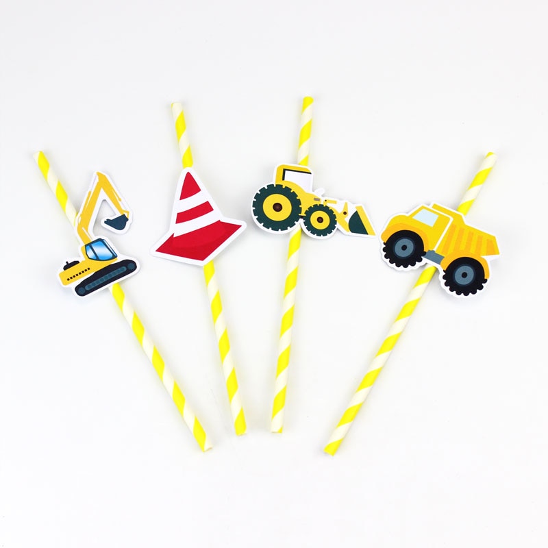 construction trucks paper straws, view 9 - MRSLM