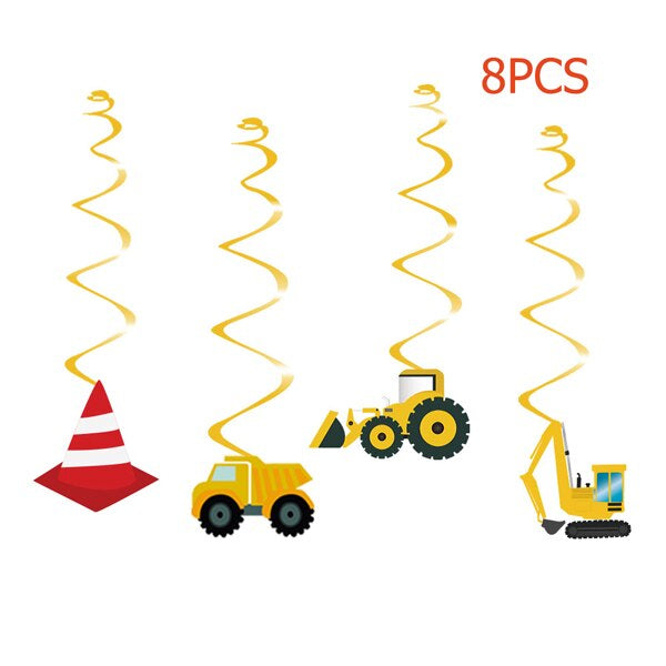 construction trucks paper straws, view 3 - MRSLM