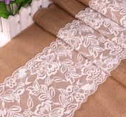 lace trim jute table runner - MRSLM