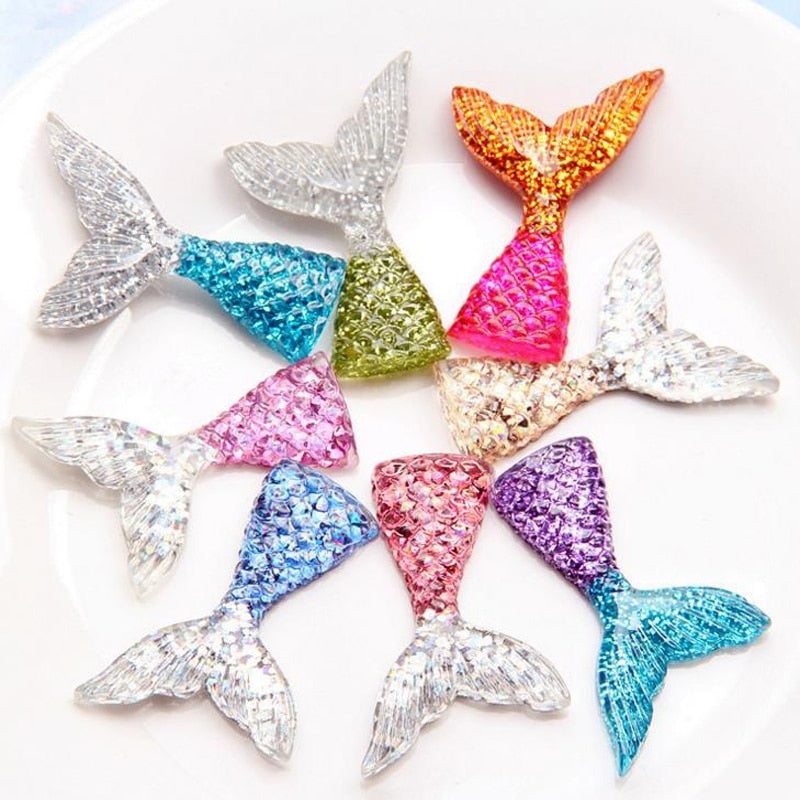 mermaid tail cake toppers, view 2 - MRSLM