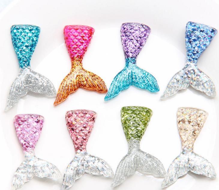 mermaid tail cake toppers, view 4 - MRSLM