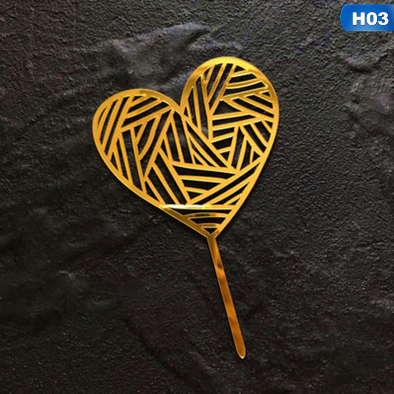heart shaped cake topper, view 6 - MRSLM