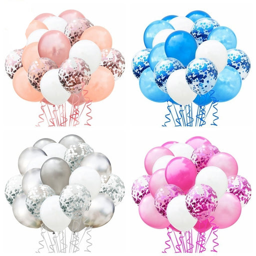 party balloon set with ribbon and confetti - MRSLM