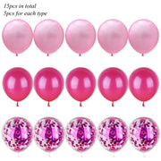 party balloon set with ribbon and confetti, view 4 - MRSLM
