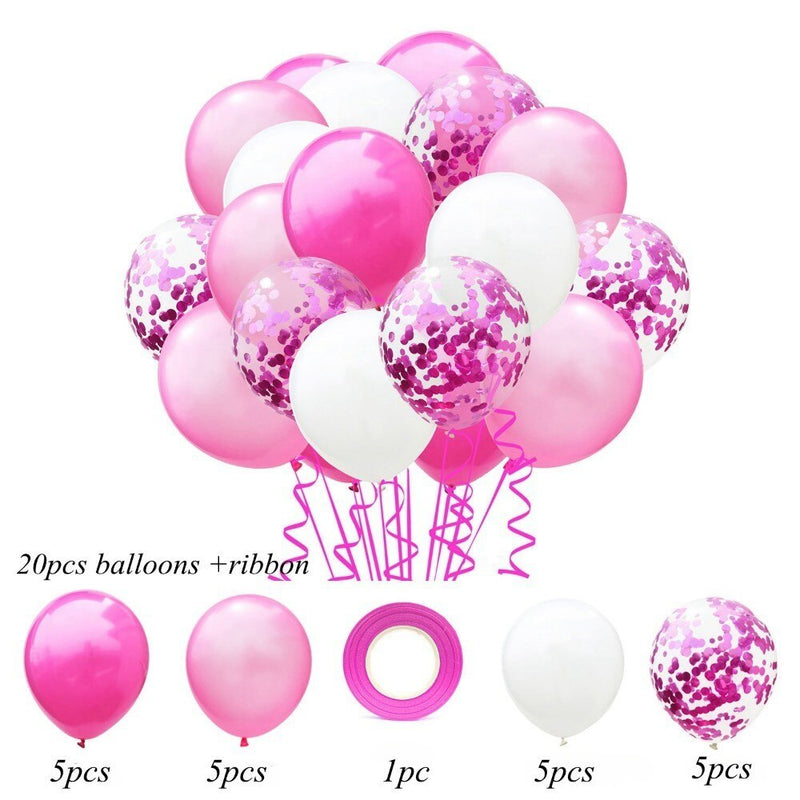 party balloon set with ribbon and confetti, view 5 - MRSLM