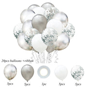 party balloon set with ribbon and confetti, view 6 - MRSLM