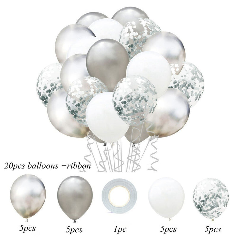 party balloon set with ribbon and confetti, view 6 - MRSLM