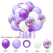 party balloon set with ribbon and confetti, view 8 - MRSLM