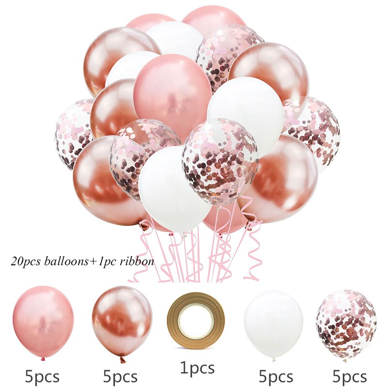 party balloon set with ribbon and confetti, view 17 - MRSLM