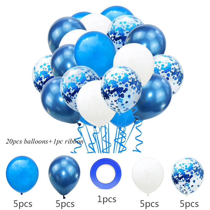 party balloon set with ribbon and confetti, view 23 - MRSLM