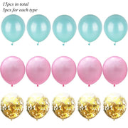 party balloon set with ribbon and confetti, view 28 - MRSLM