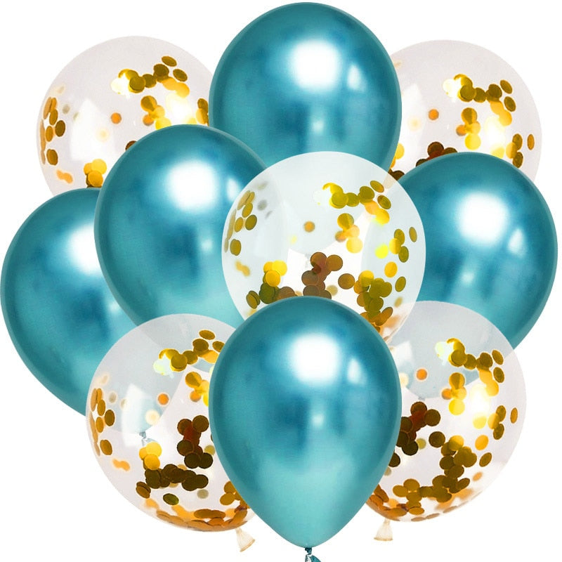metallic latex party balloons, view 4 - MRSLM