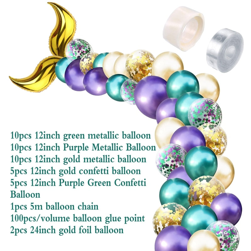 mermaid party balloon arch kit, view 12 - MRSLM