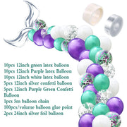 mermaid party balloon arch kit, view 3 - MRSLM