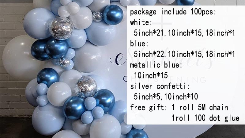metallic balloon garland arch kit, view 7 - MRSLM