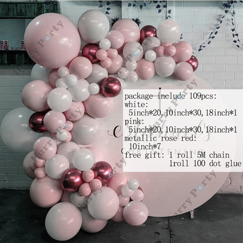 metallic balloon garland arch kit, view 4 - MRSLM