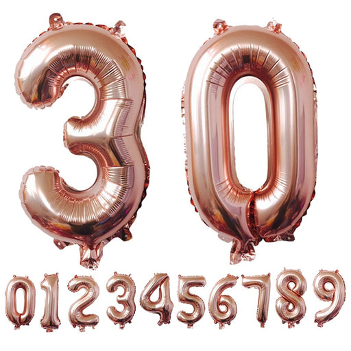 number shaped foil balloons - MRSLM