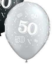 50th birthday latex balloons, view 3 - MRSLM