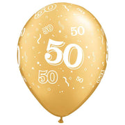 50th birthday latex balloons, view 5 - MRSLM