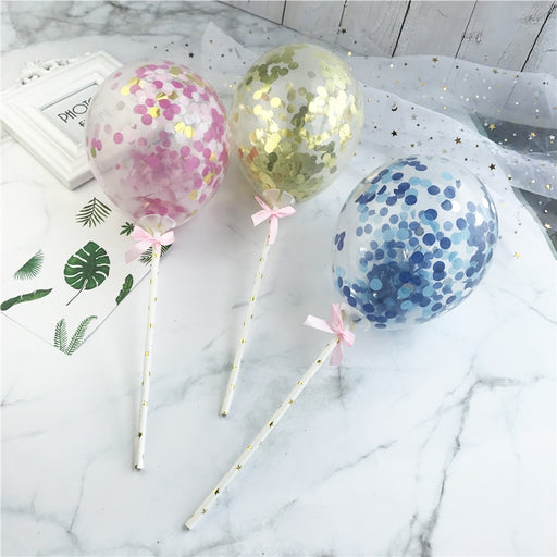 confetti balloon cake topper set - MRSLM