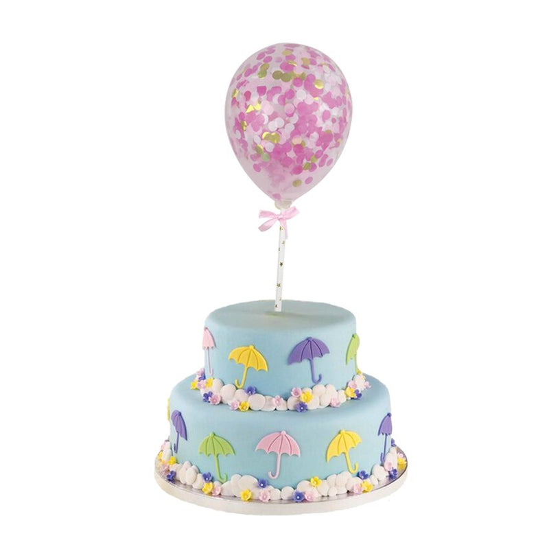 confetti balloon cake topper set, view 16 - MRSLM
