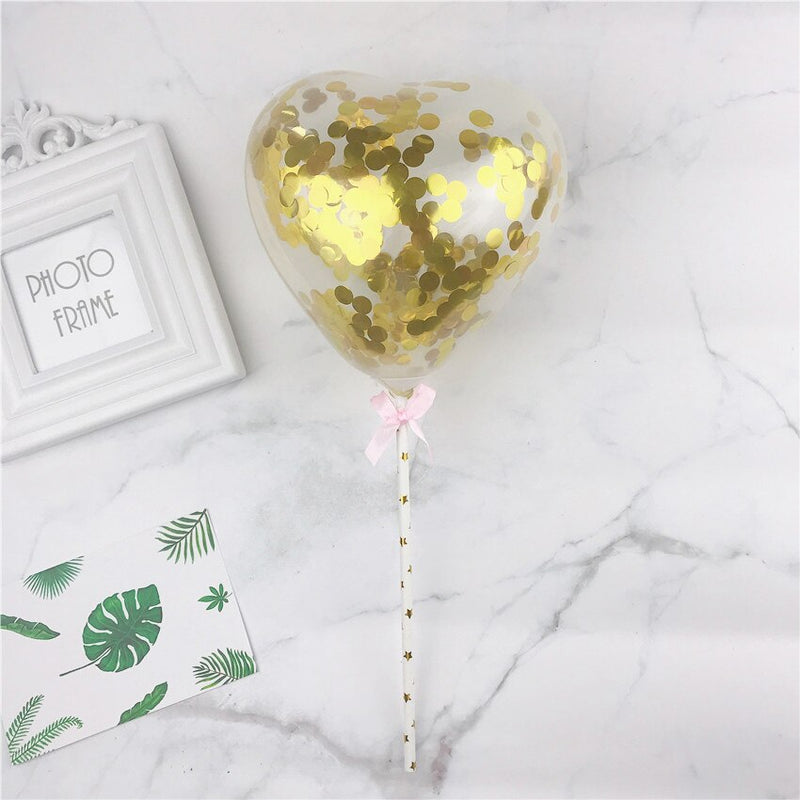 confetti balloon cake topper set, view 2 - MRSLM
