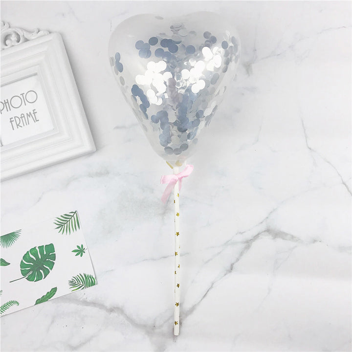 Confetti Balloon Cake Topper 10 Pcs Set