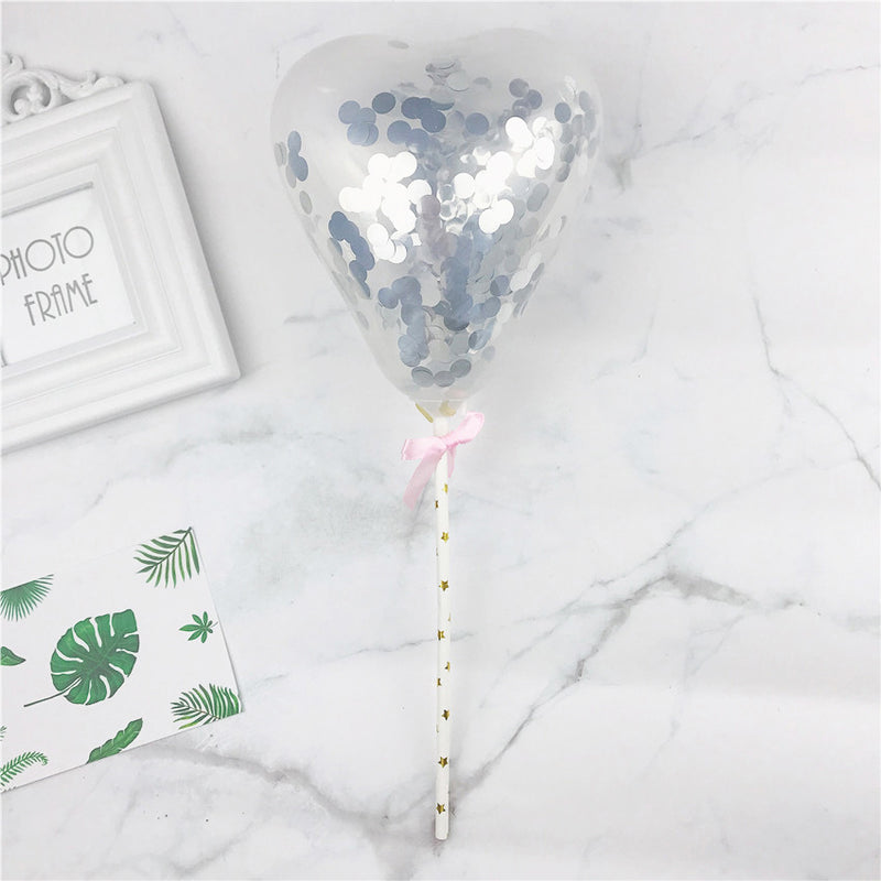 confetti balloon cake topper set, view 5 - MRSLM