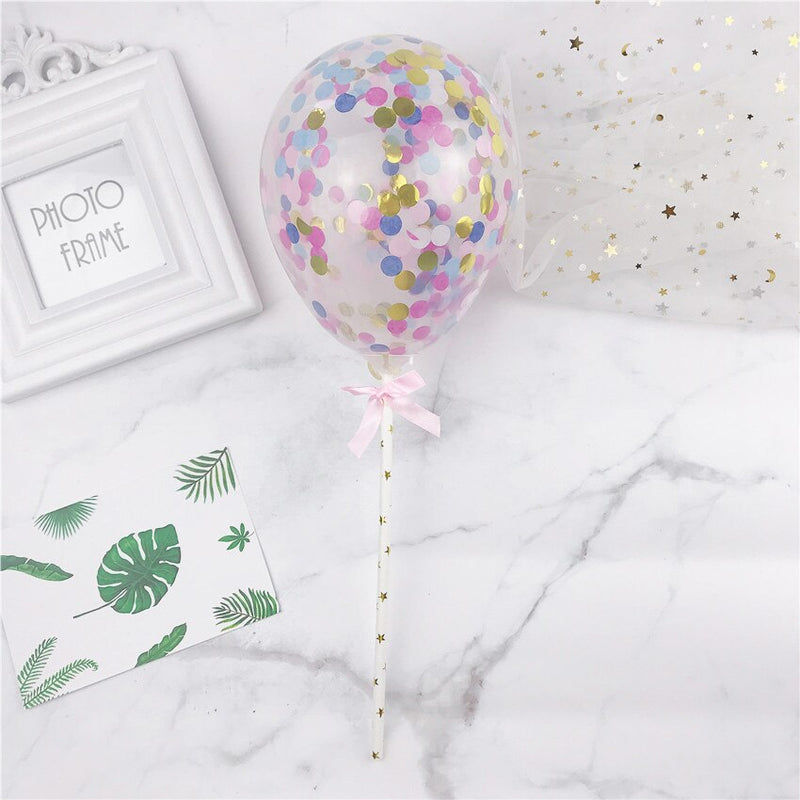 confetti balloon cake topper set, view 8 - MRSLM