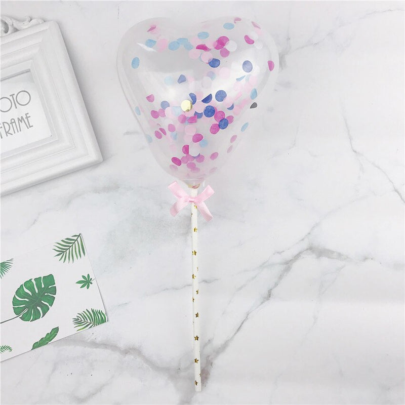 confetti balloon cake topper set, view 10 - MRSLM