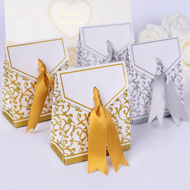 gold and silver candy gift box, view 4 - MRSLM