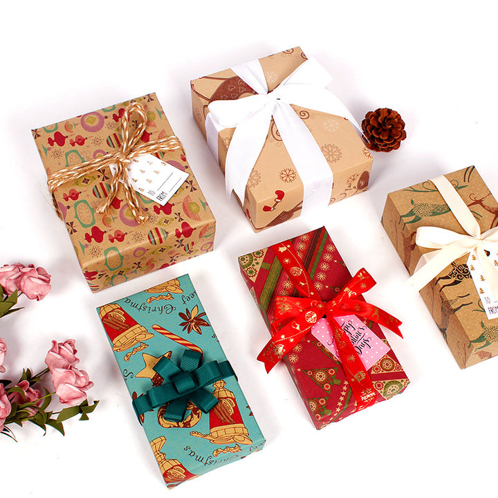 Stylish Christmas Kraft Paper 10 pcs Set